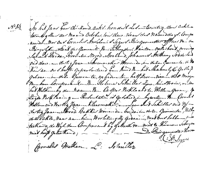 documenten over 18261028 geb akte 84 Casper zv JA Sodderland - H Schuller